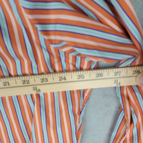Ralph Lauren Shirt Men's XL Orange‎ Striped Classic Fit Button Down Casual - Picture 9 of 11